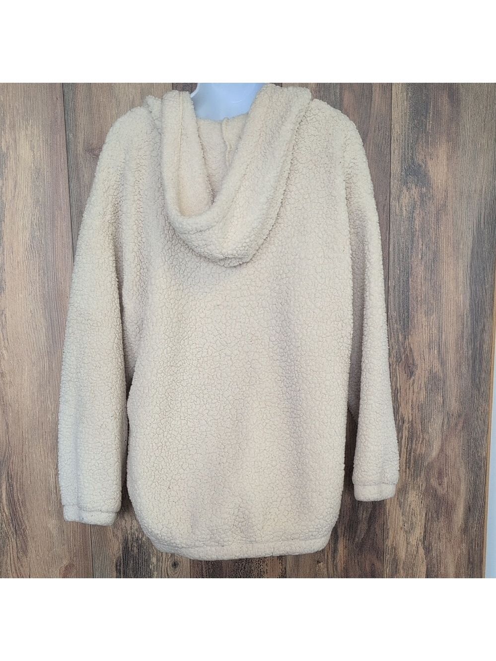 American Eagle Plush Cream Sherpa Oversized Hoodie S                   D465 - Picture 5 of 7